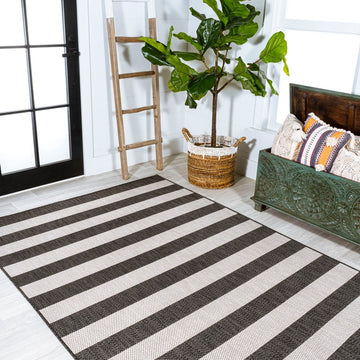Negril Two-tone Wide Stripe Indoor/outdoor Area Rug